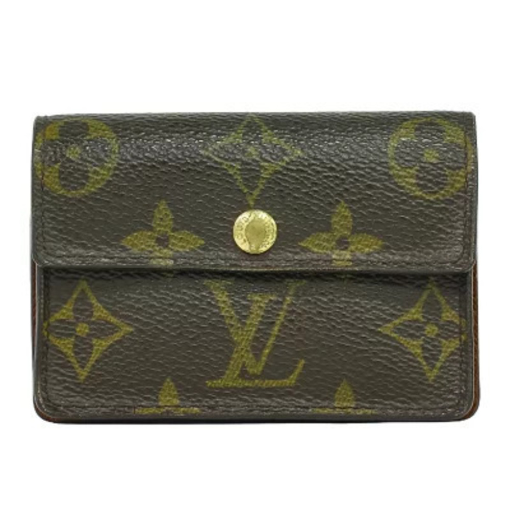 Louis Vuitton LV Coin Purse Accordion Coin Wallet Leather Brown